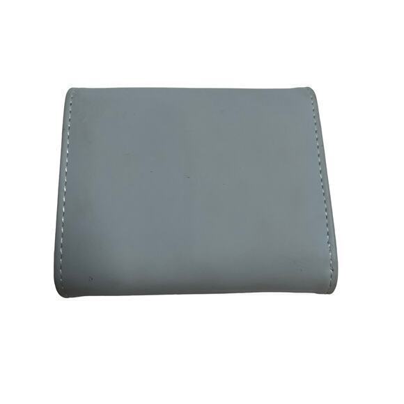 NWOT Horizontal Closure Bi-Fold, Key Chain Wallet, Soft Baby Blue, Feather Charm - Picture 6 of 9